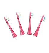 Set of 4 toothbrush heads in pink