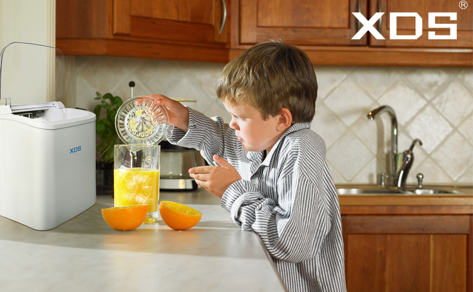 XDS Portable Ice Maker for Countertop, Selfcleaning Ice Maker, Make 27