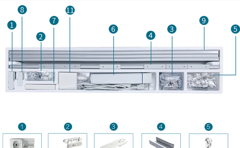 Smart Curtains System, Electric Curtain Track Works with