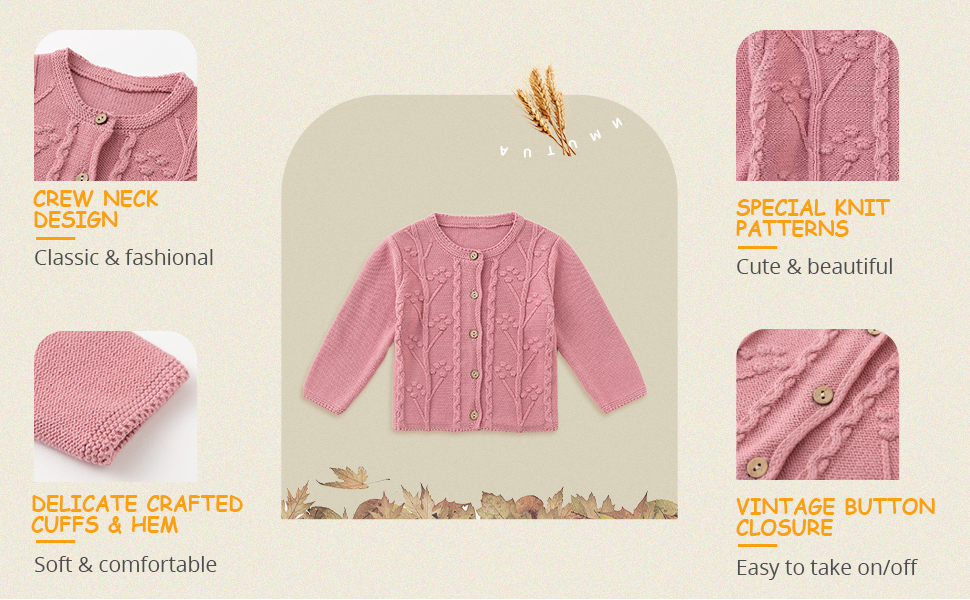 Simplee kids Baby Girls' Fall Winter Cardigan Sweaters 