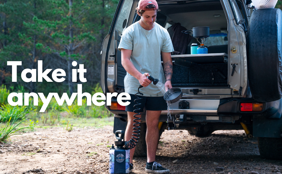 Beach Soul Portable Shower for Beach, Camping Pressurised, Battery