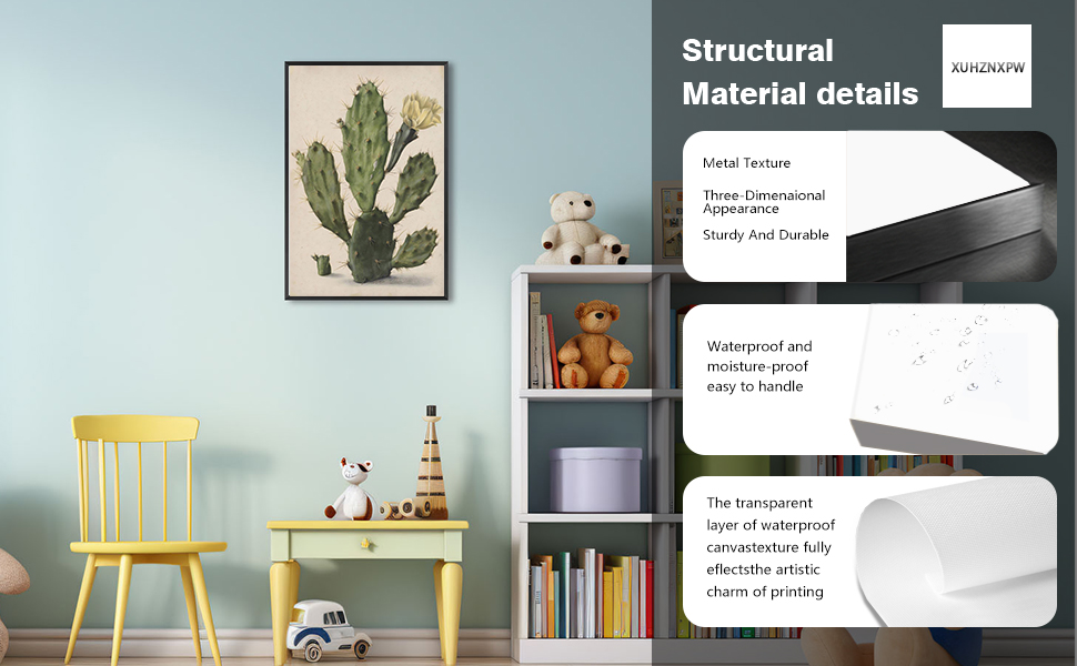 XUHZNXPW Retro Quiet Cactus Succulent Posters Relax Calm