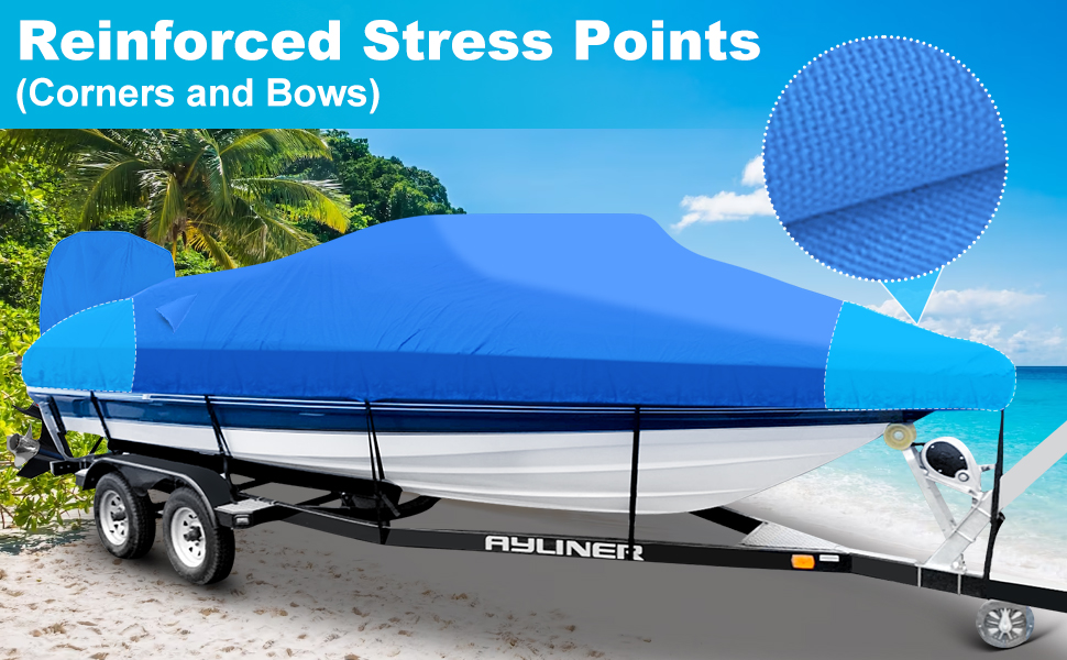 Boatpro Boat Cover 1416ft with Motor Cover,Waterproof 800D