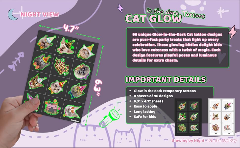 Cat Glow Tattoos