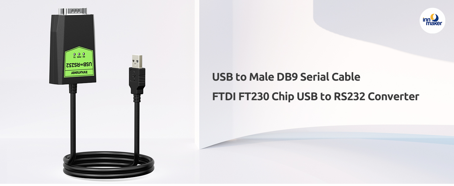 USB to Male DB9 Serial Cable FTDI FT230 Chip USB to RS232 Converter Adapter