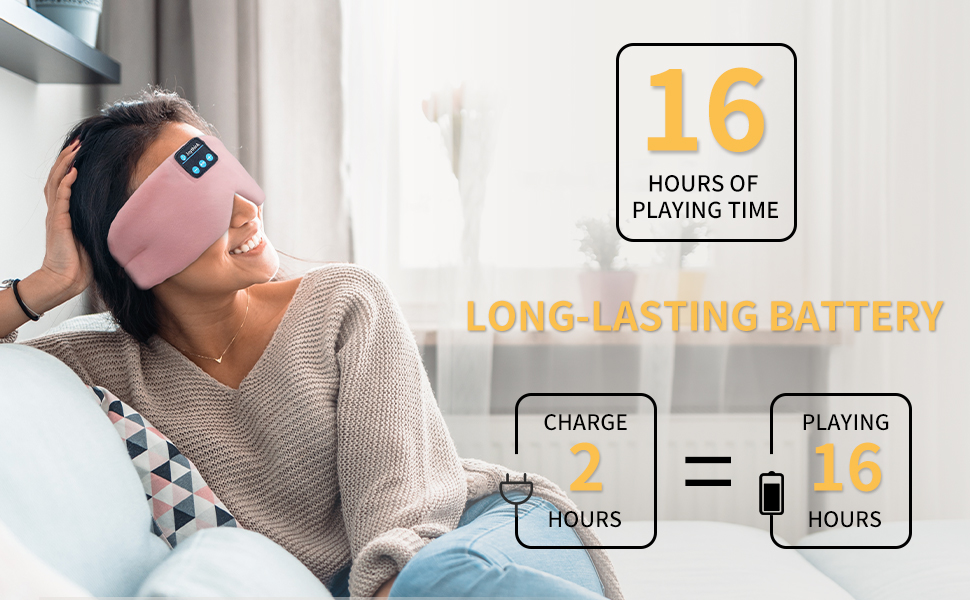 Joythink Sleep Headphones Bluetooth Sleep Mask Silk Kids