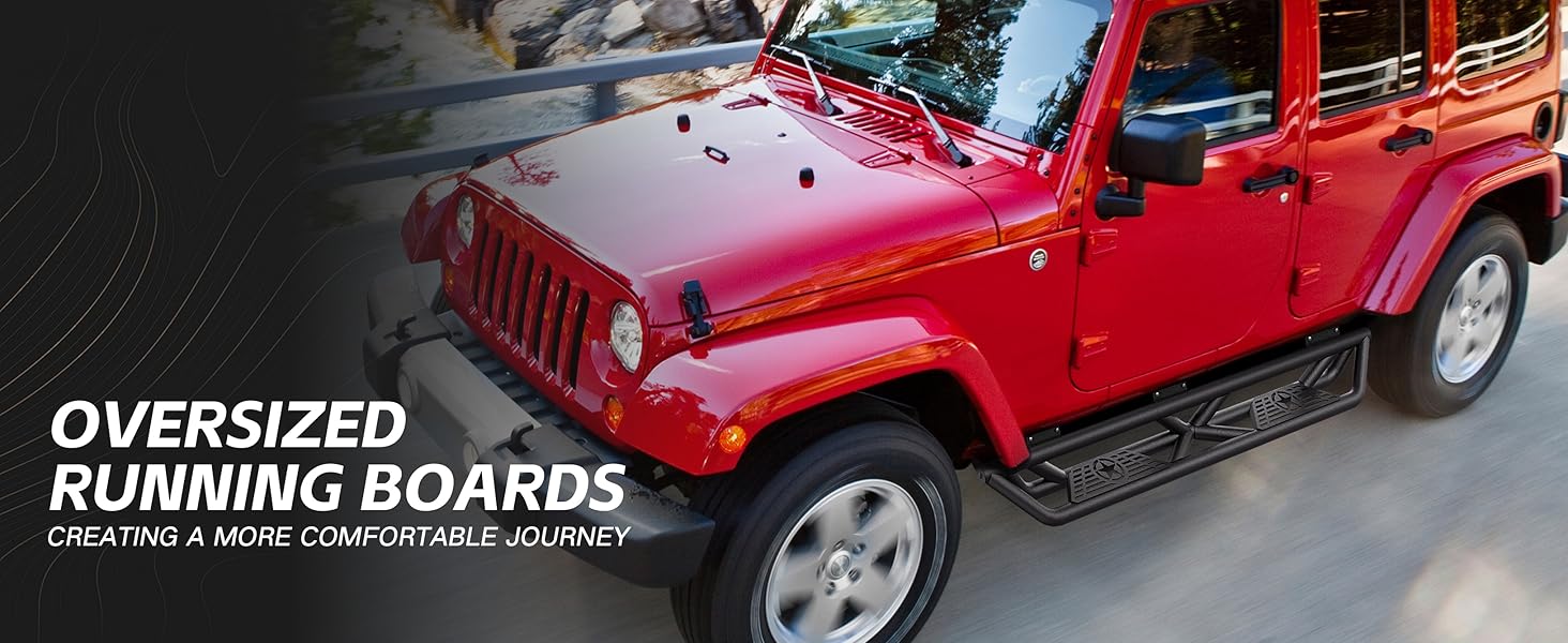 YZONA for Wrangler JK Running Boards Compatible with 2007