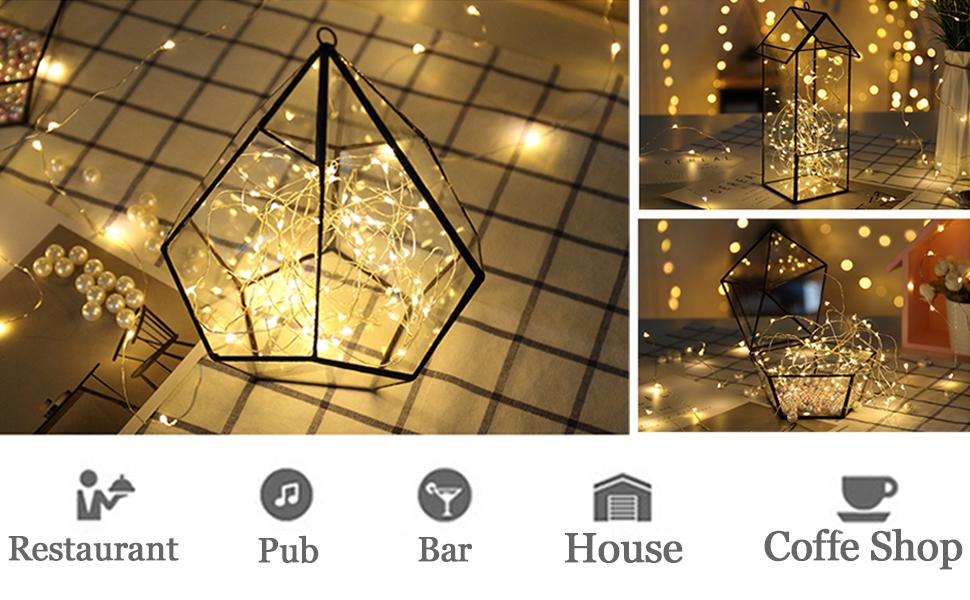 Ehome Fairy Lights, 100 LED 10M/33ft USB Operated String Lights Plug in