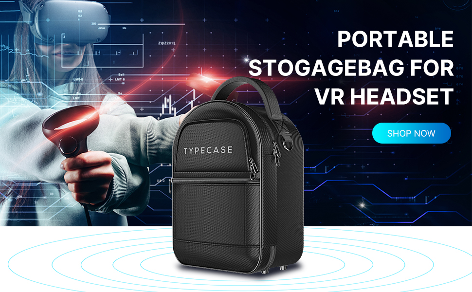 typecase Carrying Case for Oculus Quest 2, Elite Strap