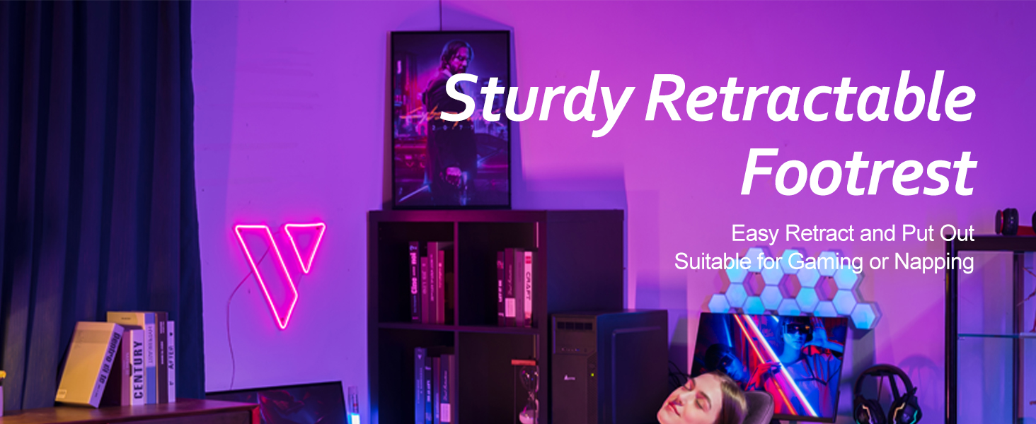 gaming chair with leg rest