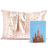 Kitsch x Disney Desert Crown Satin Pillowcase with Zipper for Hair & Skin, Softer Than Silk Pillo...