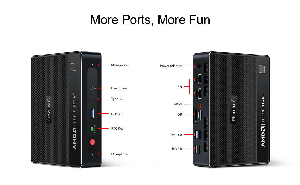 Amazon.com: Beelink GTR4 Mini PC W11 Pro, AMD Ryzen 9 4900H