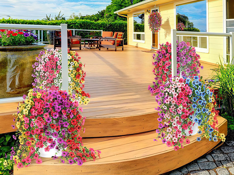 fake flowers for outside