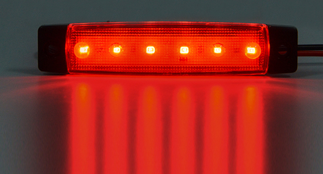3.8inch 6led red side front rear marker light indicator lights for truck trailer rv camper