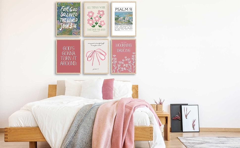 6Pcs Christian Wall Art 