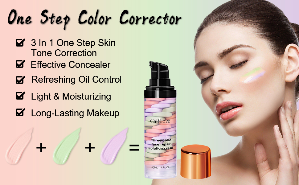 One Step Color Corrector,Makeup Primer Color Corrector,Isolation Cream