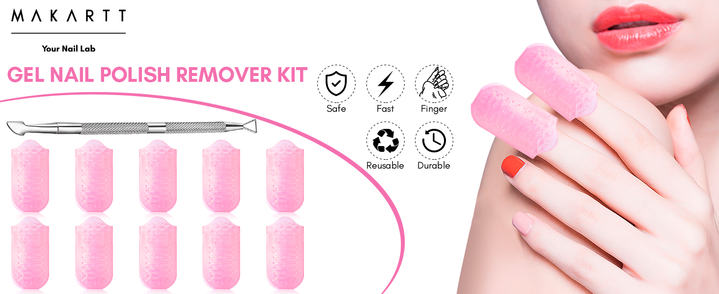 Makartt Nail Polish Gel Remover Tools Kit,10 Pcs Nail Soak