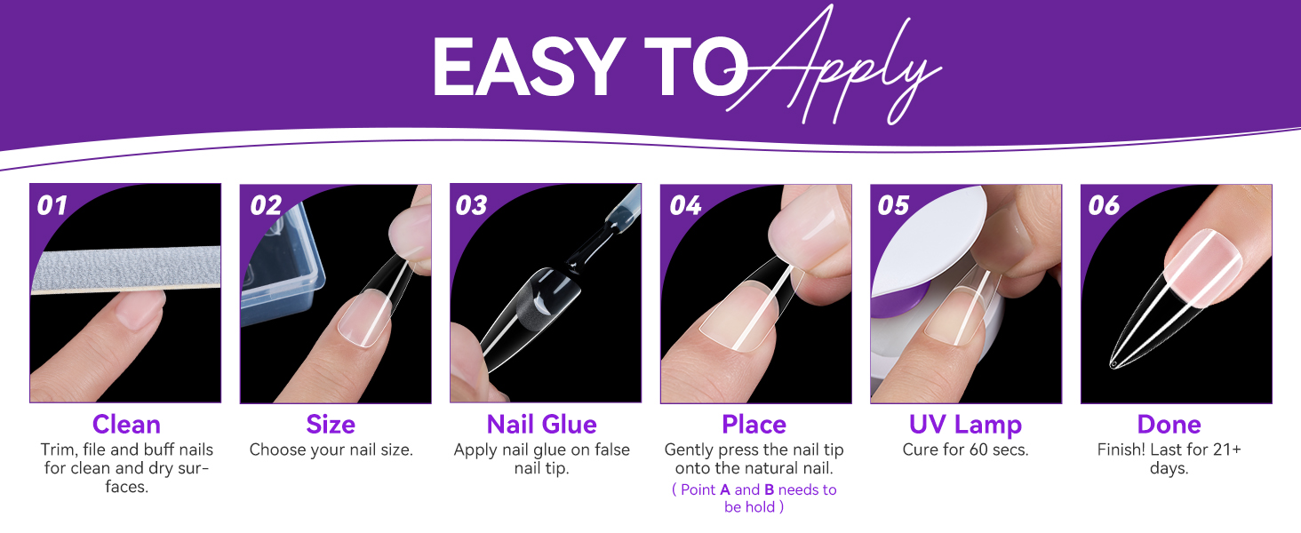 gel x nail tips stiletto