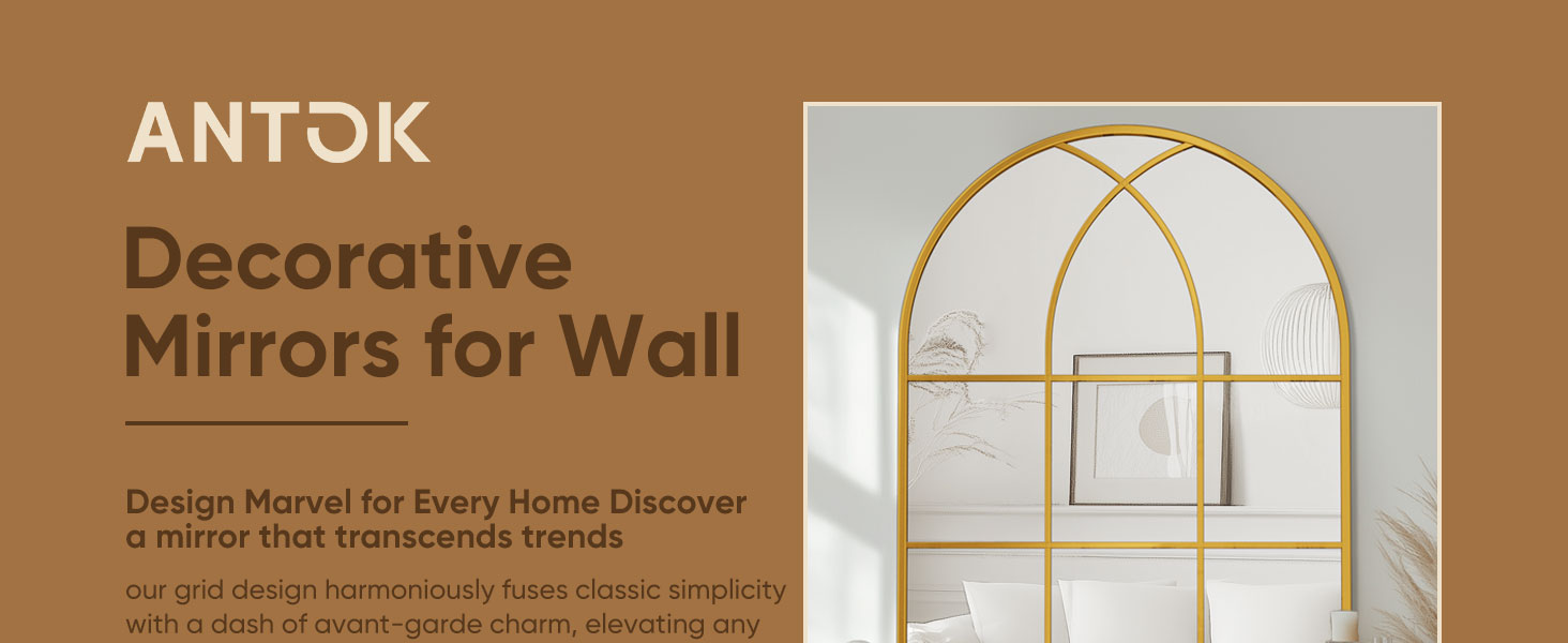 Antok Arched Wall Mirror, 30''x40'' Mirrors for Wall