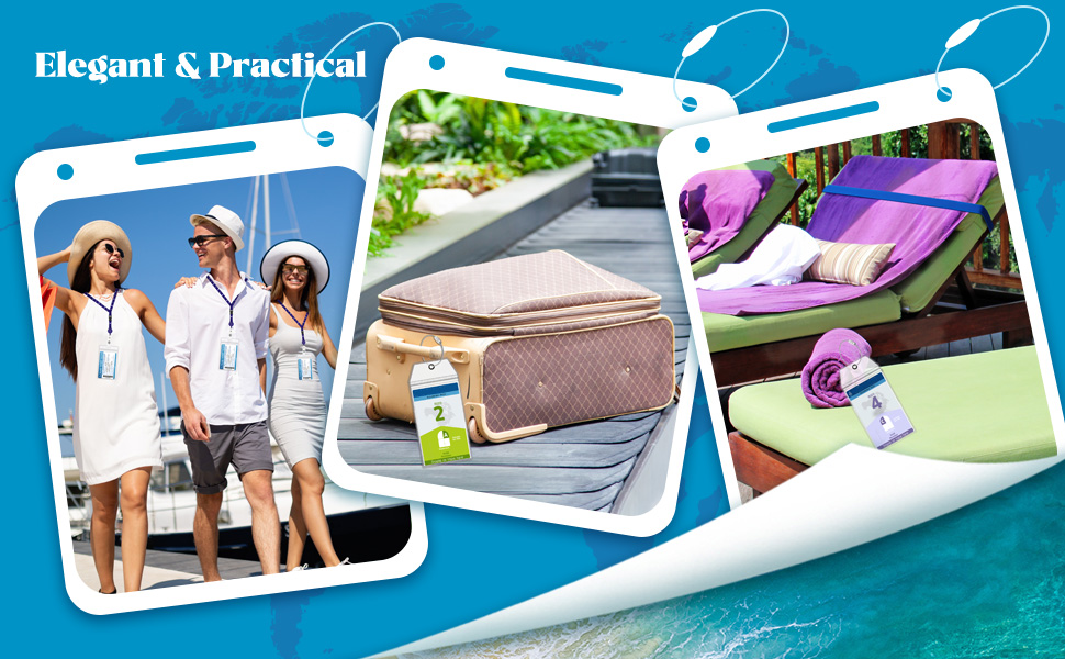 Oudain Carnival Cruise Ship Essentials Kit, 8 Waterproof Luggage Tag Holders, 4 ... 20 6