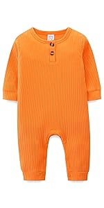 Baby Clothes Unisex Knitted Long Sleeve Footless Onesie