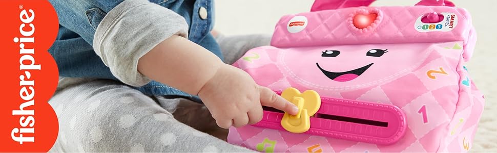 Fisher-Price Laugh & Learn My Smart Purse, English & French Edition,  role-play toy with Smart Stages learning content for infants ages 6 months  and up : Amazon.co.uk: Fashion