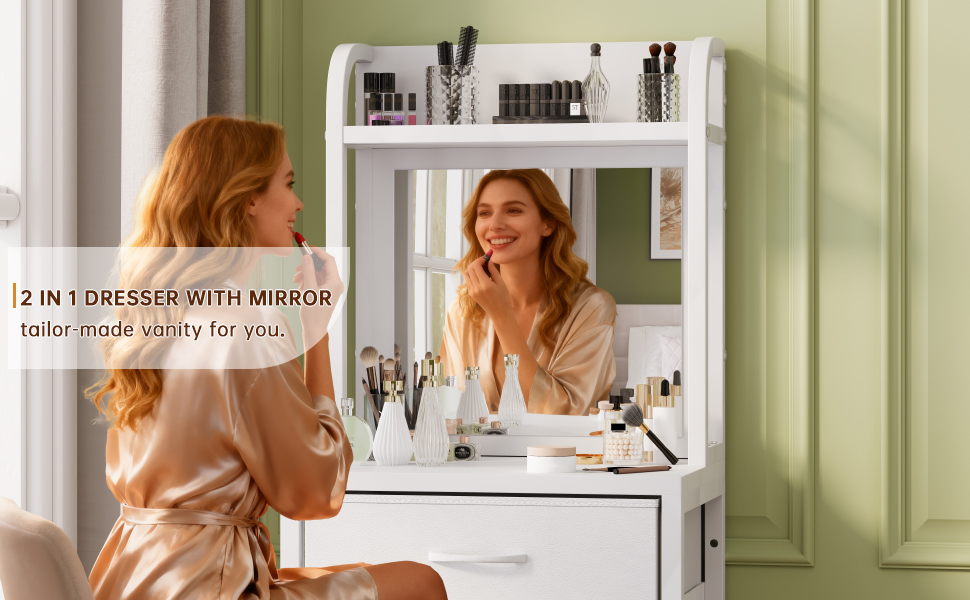 Mirror Included – Perfect for daily grooming or makeup routines