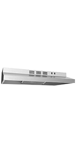 Midea MVU30W2AST Range 30 Inch Under Cabinet Vent Ductless