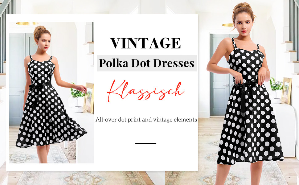 Amazon.com: Rockabilly Dresses Women's Vintage Retro 50s