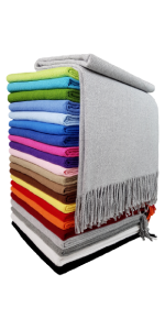 Baumwolldecke in Design Rio, Farbe Hellgrau, von STTS HOME COLLECTION.