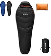 SYWSKW Down Sleeping Bag with Pillow, Ultralight Mummy Sleeping Bag for Backpacking,Hiking and Ca...