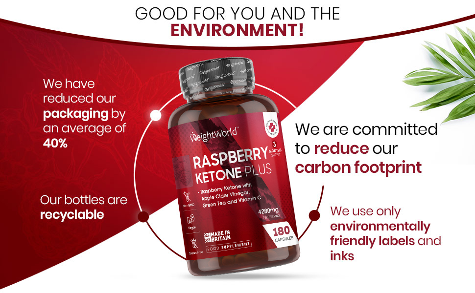 Raspberry Ketone Plus 160mg (3200mg as 201) 180 Vegan Capsules (3