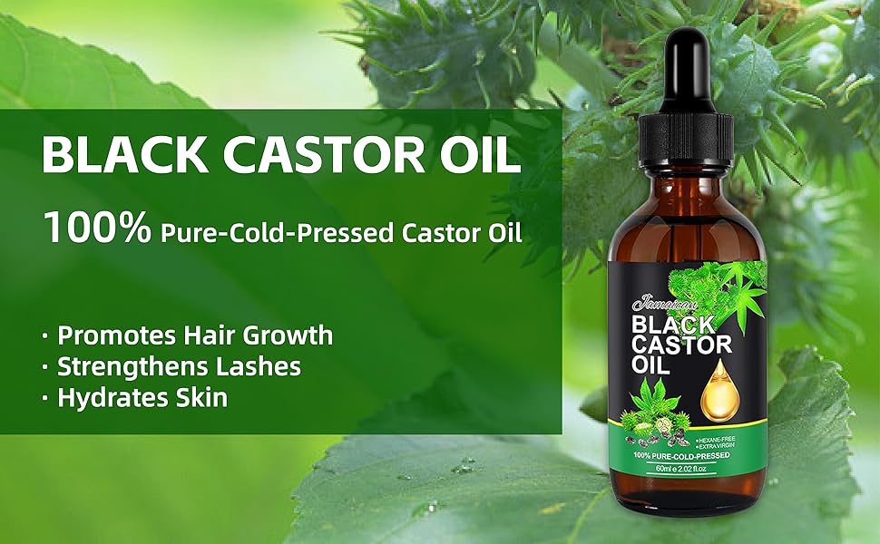 100% Natural Premium Organic Cold Pressed Castor Oil