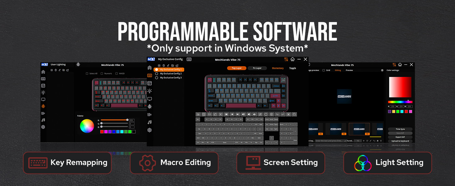 MechLands Vibe75 75 Wireless Gaming Keyboard with