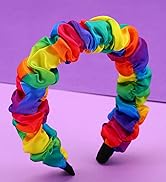 JONKY Pride Headband Braid Rainbow Headbands Love is Love Gay Lesbin Gift Handmade LGBTQ Hair Acc...