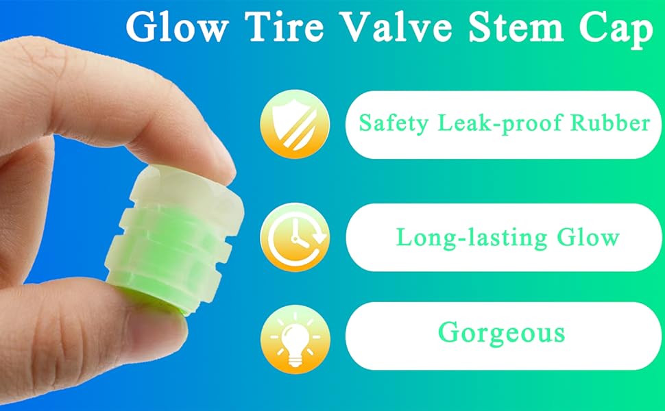 Radium Tyre Cap, Glow Tyre Valve Stem Cap