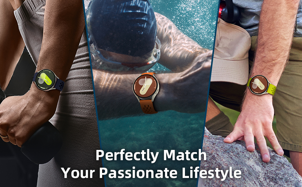 Breathable Bands Compatible with Samsung Galaxy Watch 7/6/5/4 Band 40mm 44mm