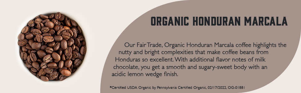 Organic Honduran Marcala description