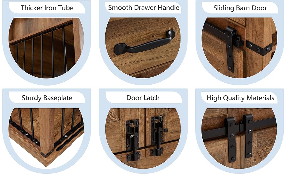 72.5" Extra Large Furniture Style Double Dog Crates for