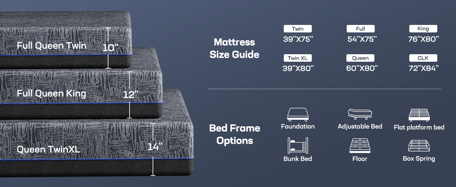Adjustable Bed Frame+Mattress