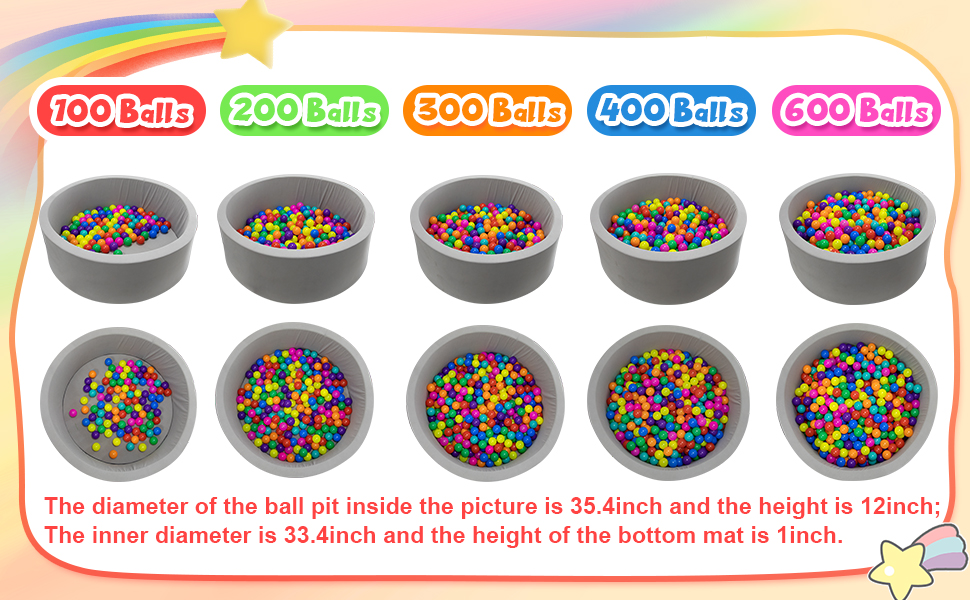Ball Pit Balls 100 Count 8 Colors