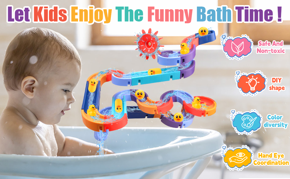 DIY Educational Bath Watermill Toy Bathtub Toys for 3 4 5 6 Year Olds Boys Girls
