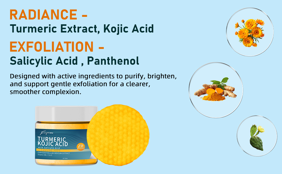 Turmeric Kojic Acid Cleansing Pads