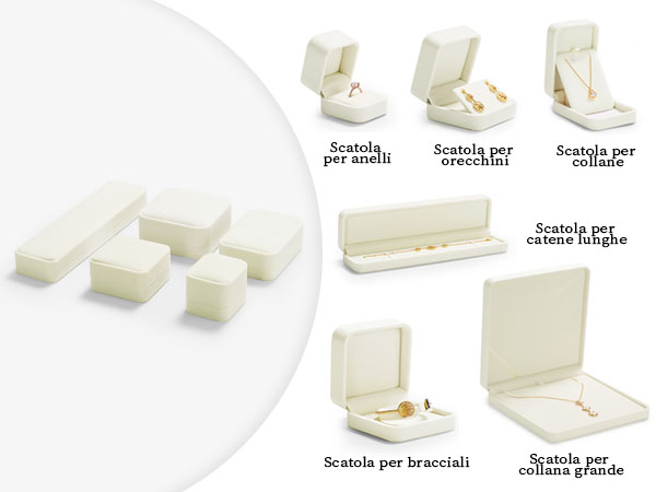 Scatola Gioielli In Velluto Bianco - Portagioie Elegante Per Regali