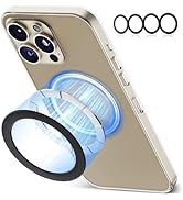 4Pcs Magnetic Sticker for Magsafe, Mag Safe Adhesive Ring Adapter Compatible with iPhone 16/15/14...