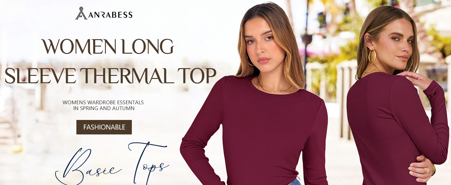 Womens Long Sleeve Thermal Tops