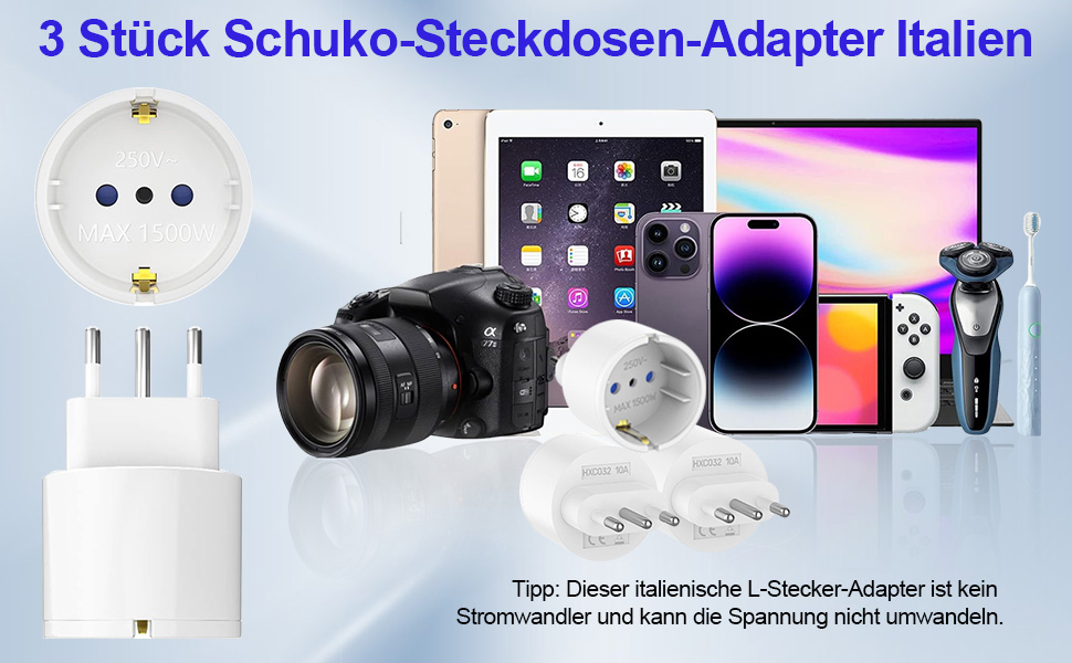 Braucht Man In Italien Einen Adapter Stecker www.amazon.de