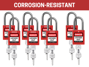 lockout tagout padlocks tradesafe locks stainless steel bar keyed different