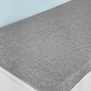 SoBuy FSR45-HG Schuhbank Mit Sitzkissen Sitzbank Garderobenbank Schuhschrank Schuhregal 3 Fächer Weiß BHT Ca: 80x46x30cm 14 1