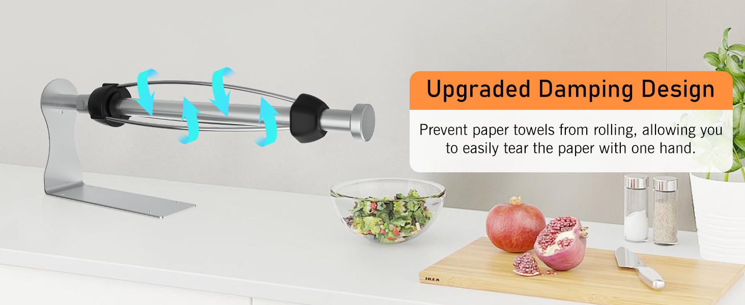 SetSail Paper Towel Holder, Single Hand Operable Paper